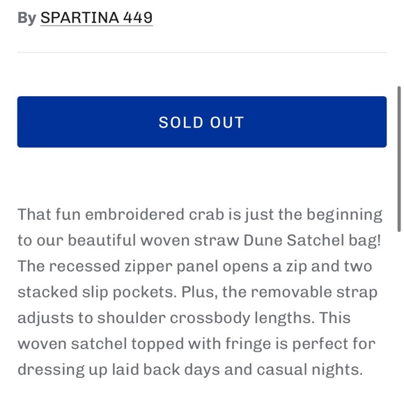 Spartina 449 woven straw satchel Hamilton crab - Picture 14 of 14